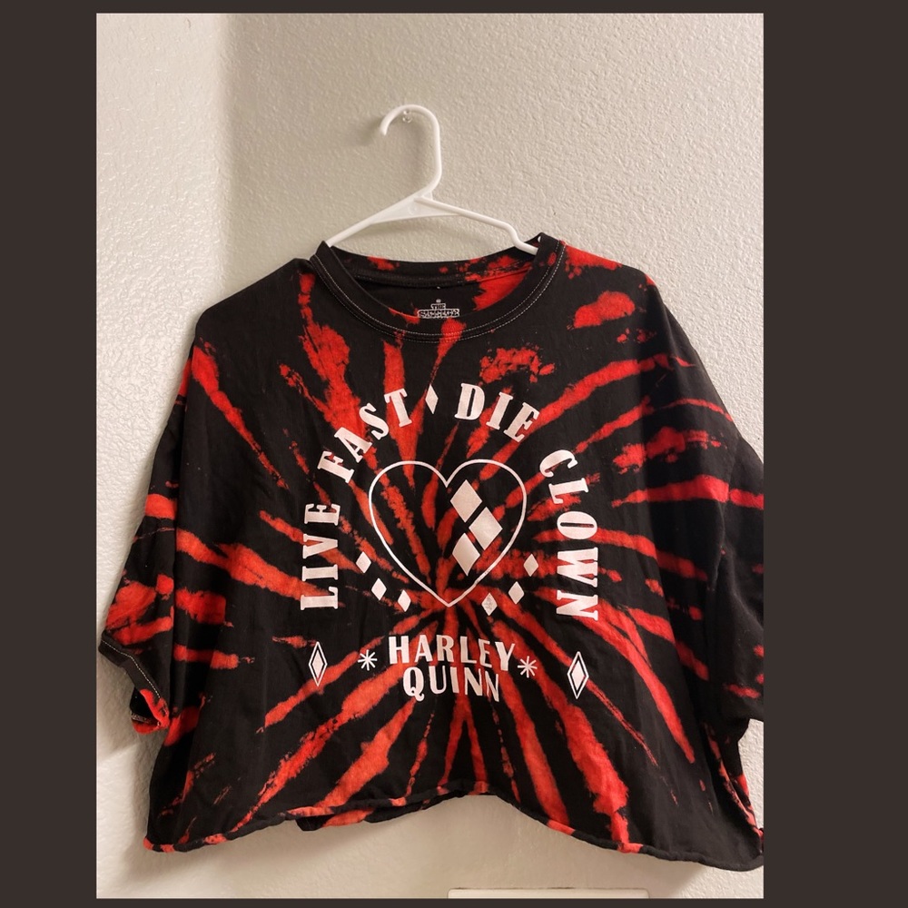 Tye die cropped Harley Quinn Tee